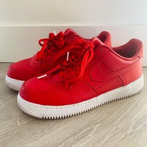 Nike Airforce 1 Nike Red Leather ( Size Mens 9.5)